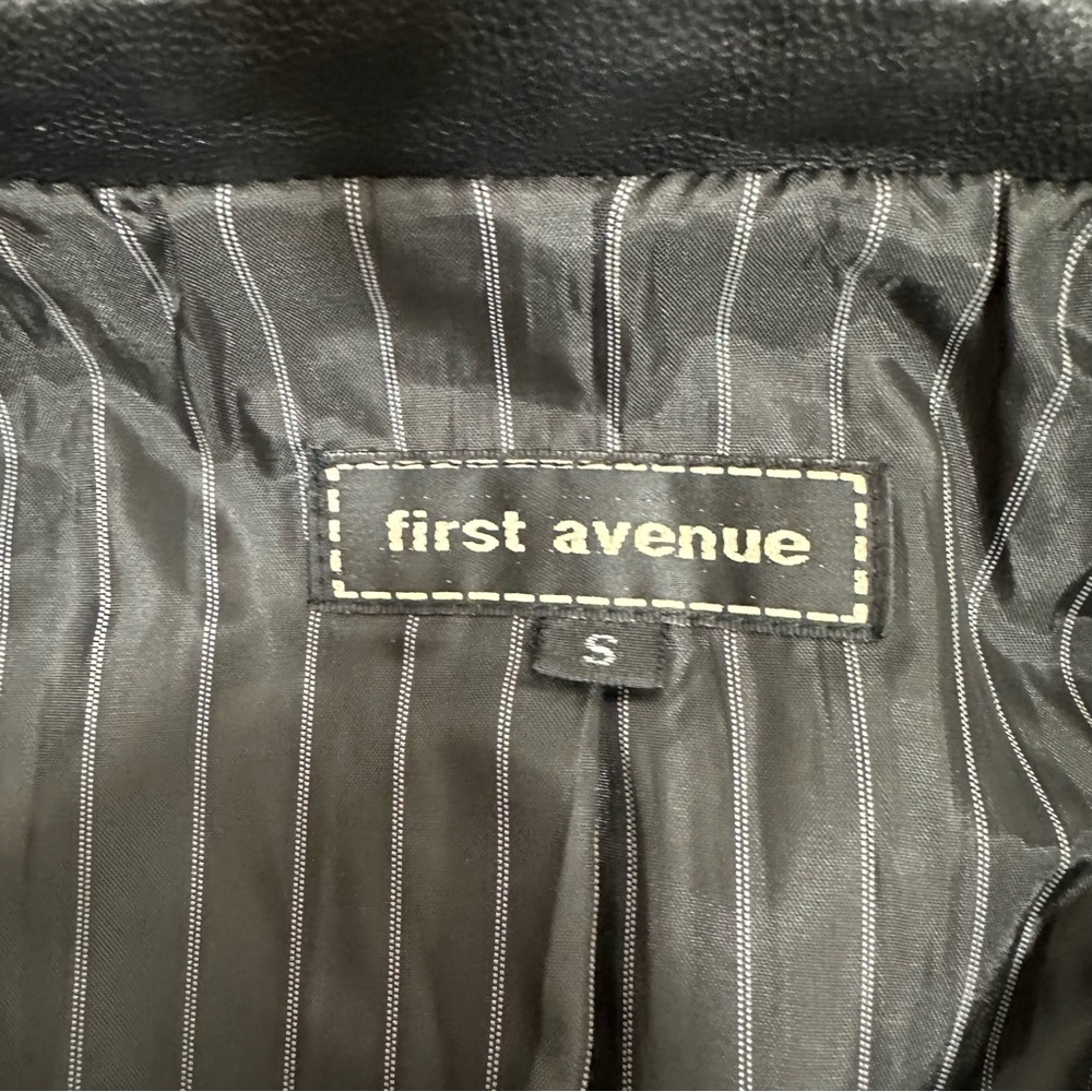 First Avenue Black Lamb Skin Leather Jacket - Picture 4 of 7